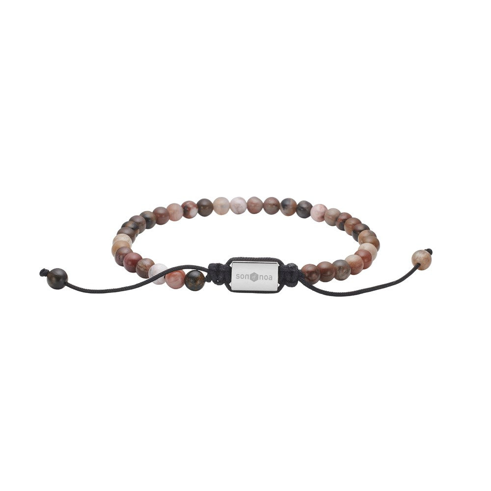 SON Armband Holzstein  4mm, 19-25cm