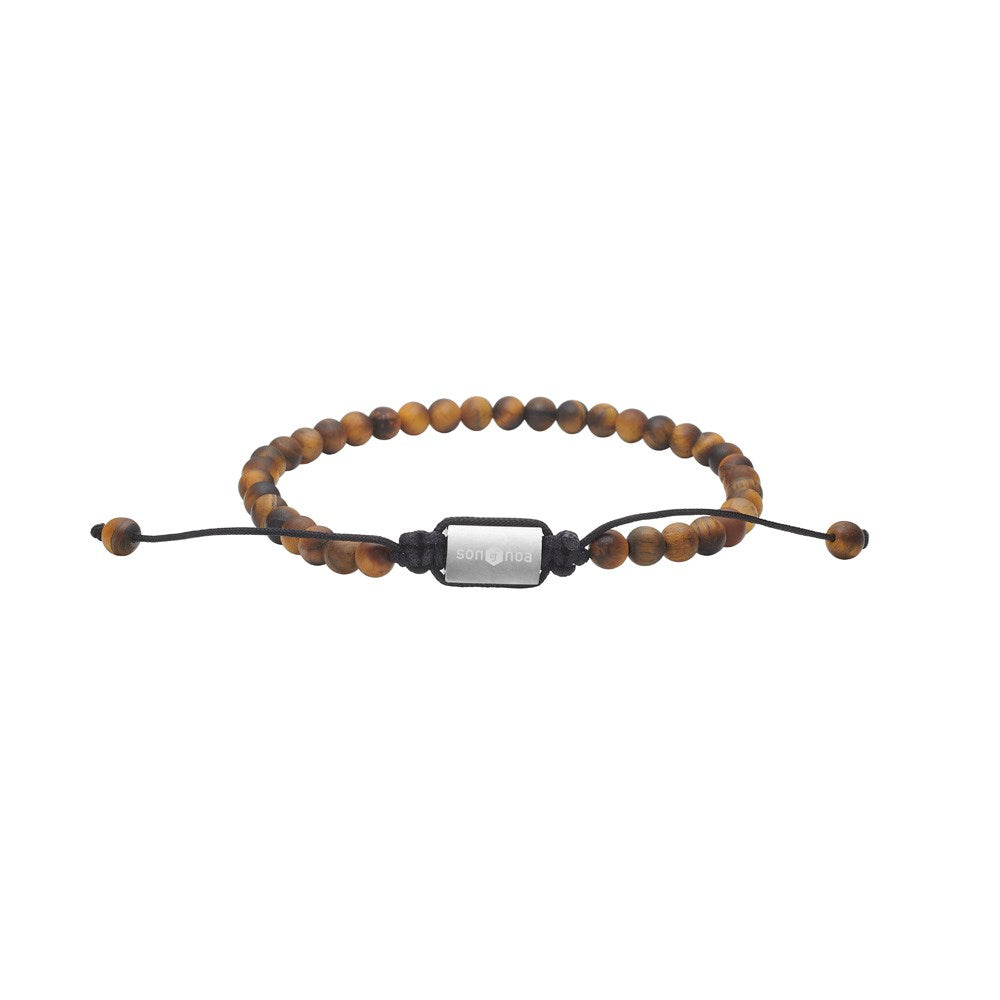 SON Armband matt gelb Tigerauge 4mm, 19-25cm