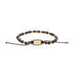 SON bracelet black agate/lava/tiger eye and steel 4mm, 19-25cm
