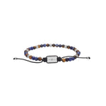 SON bracelet sodalite/yellow tiger eye and steel 4mm, 19-25cm