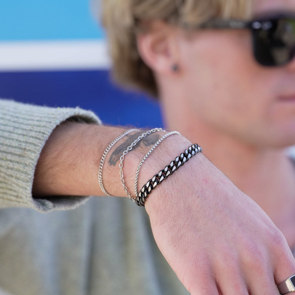 SON bracelet steel IP black
