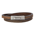 SON armbånd mørkebrun kalveskind 41cm 6mm 41