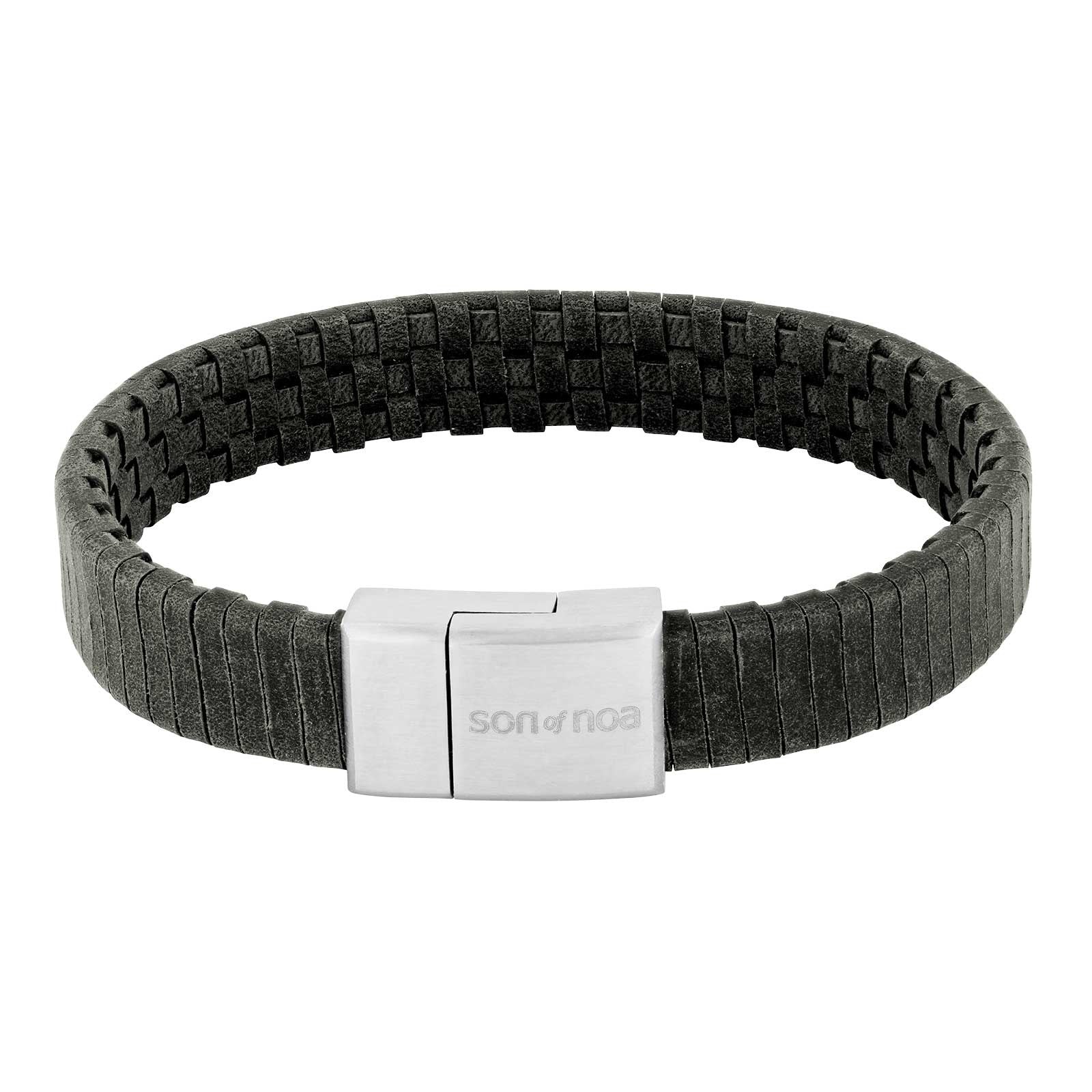 SON Armband graues Kalbsleder 21cm 12mm