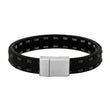 SON-Armband schwarz mit grauem Kalbsleder