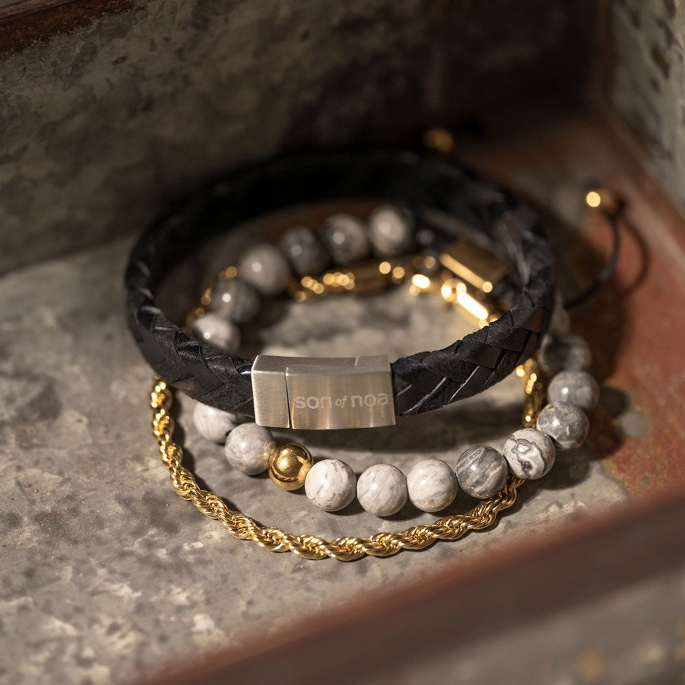 SON bracelet steel IPG cordel
