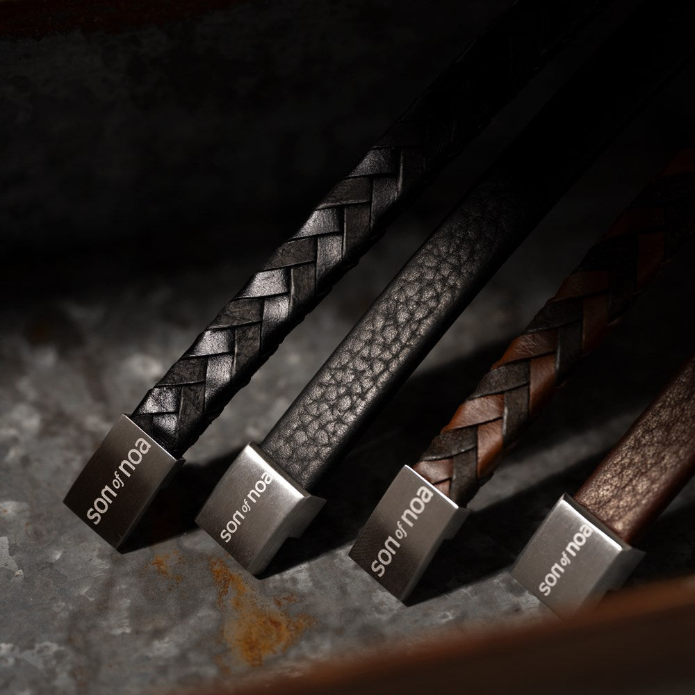 SON Armband schwarzes Kalbsleder