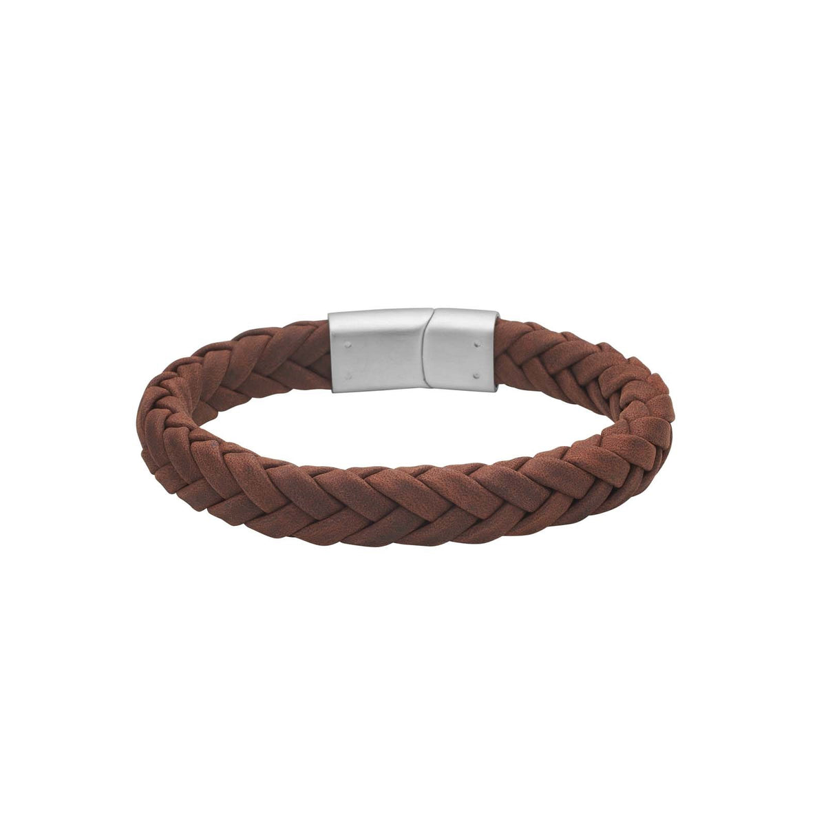 SON-armband van bruin kalfsleer