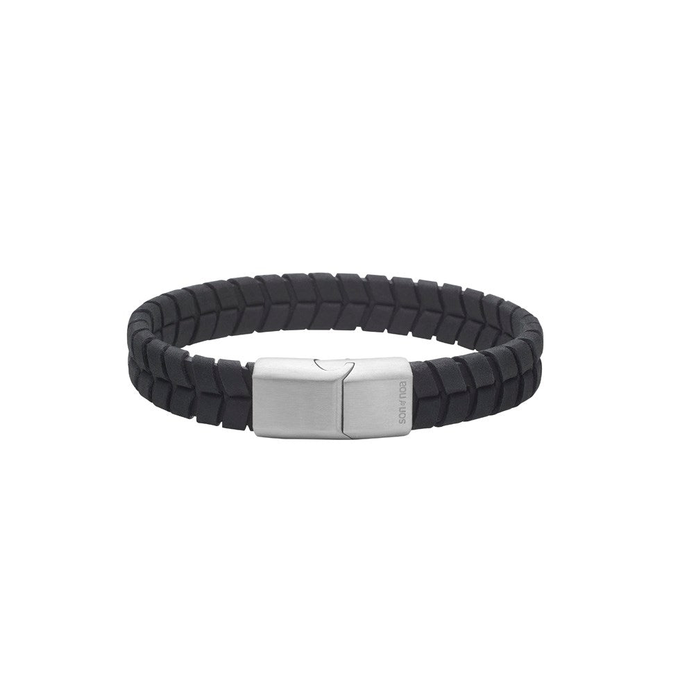 SON Armband schwarzes Kalbsleder 12mm