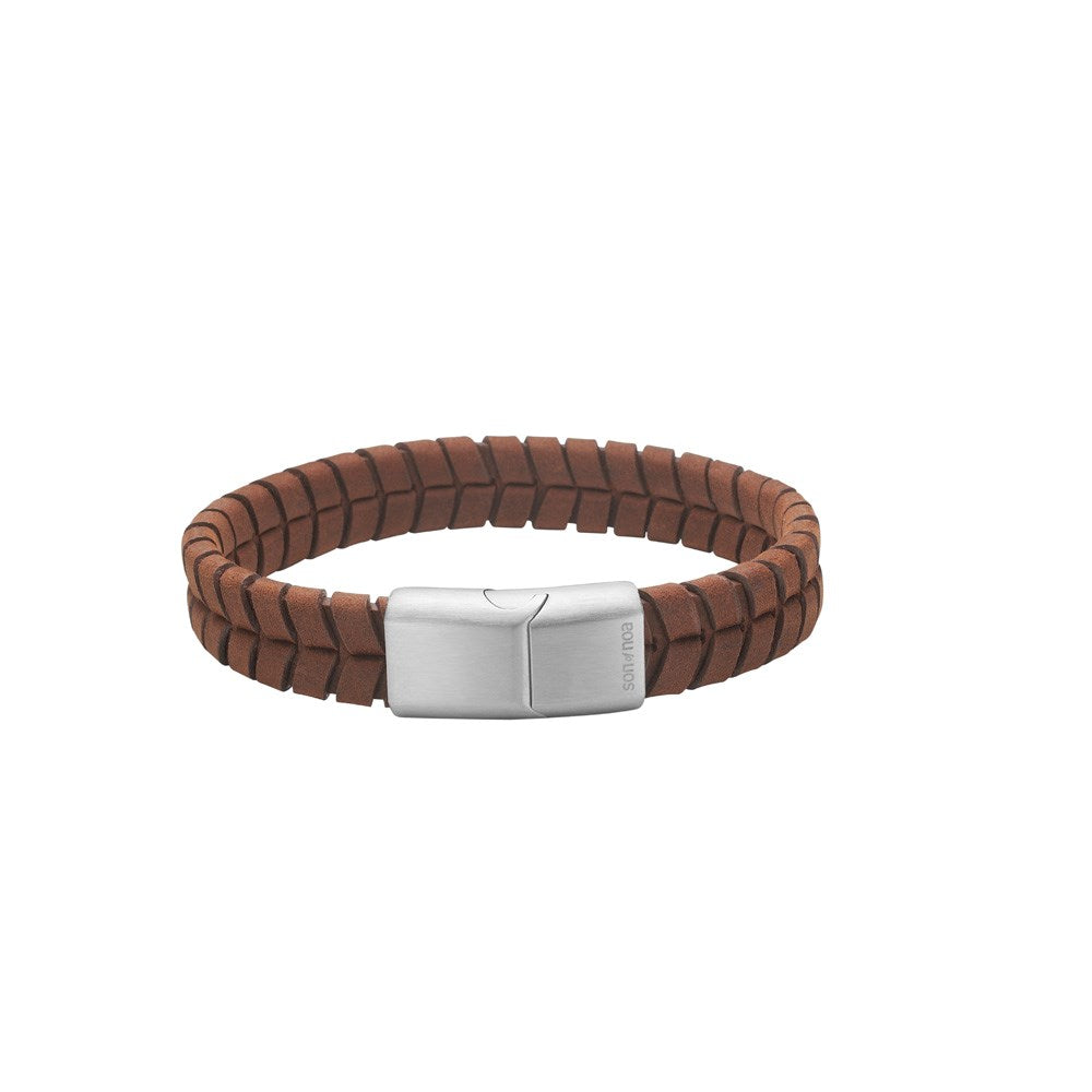 SON Armband braunes Kalbsleder 12mm - 23