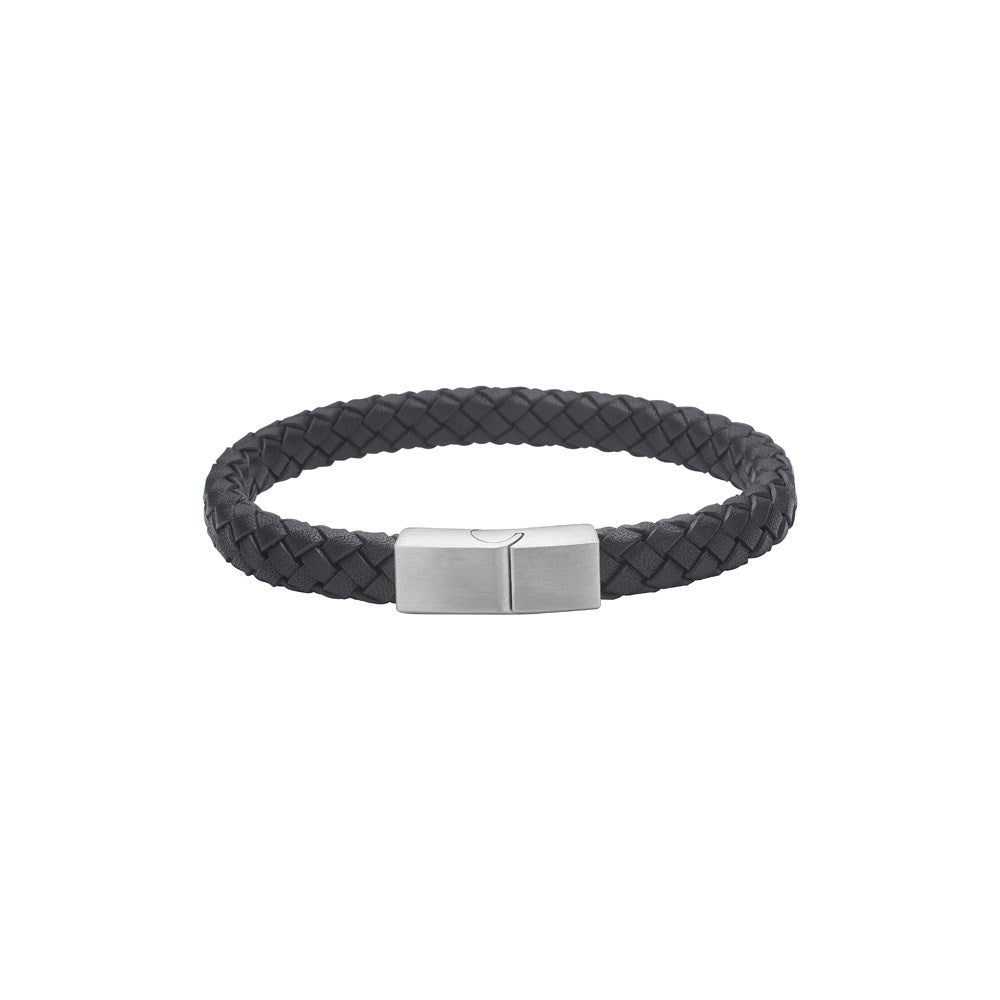 SON Armband schwarzes Kalbsleder 8mm - 23