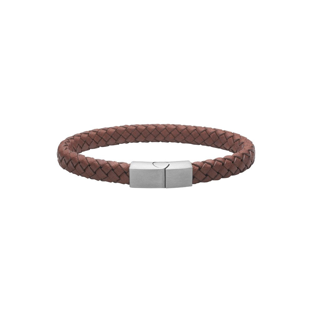 SON Armband braunes Kalbsleder 8mm - 23