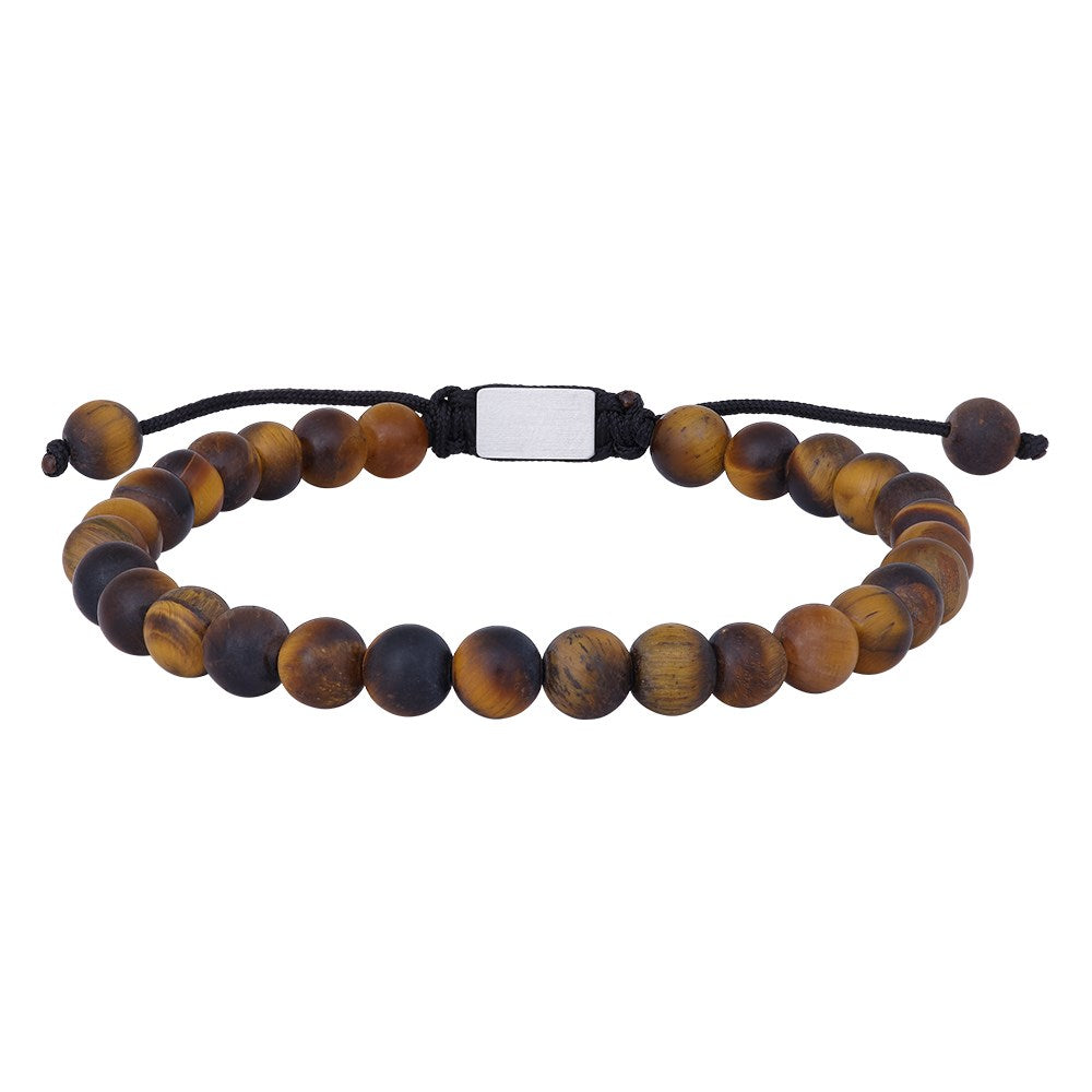 SON bracelet matt yellow tiger eye 19-25cm