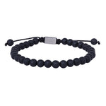 SON Armband matt schwarzer Onyx 19-25cm