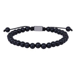 SON Armband glänzend schwarzer Onyx 19-25cm