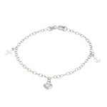 Silver bracelet with faith, hope and love