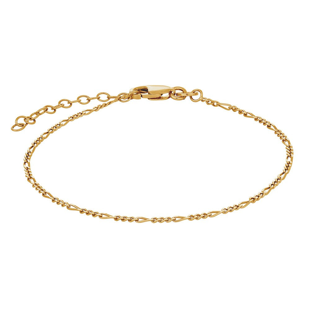 Silberarmband FIGARO52 1,2mm - Vergoldet