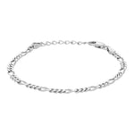 Silver bracelet FIGARO52 3mm