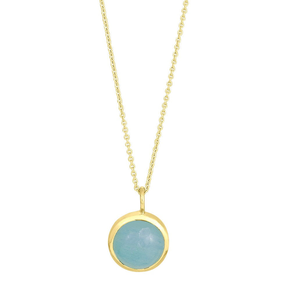 Silberanhänger SWEETS52 blauer Chalcedon 11mm