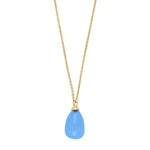 Silberkette SWEETS52 blauer Chalcedon