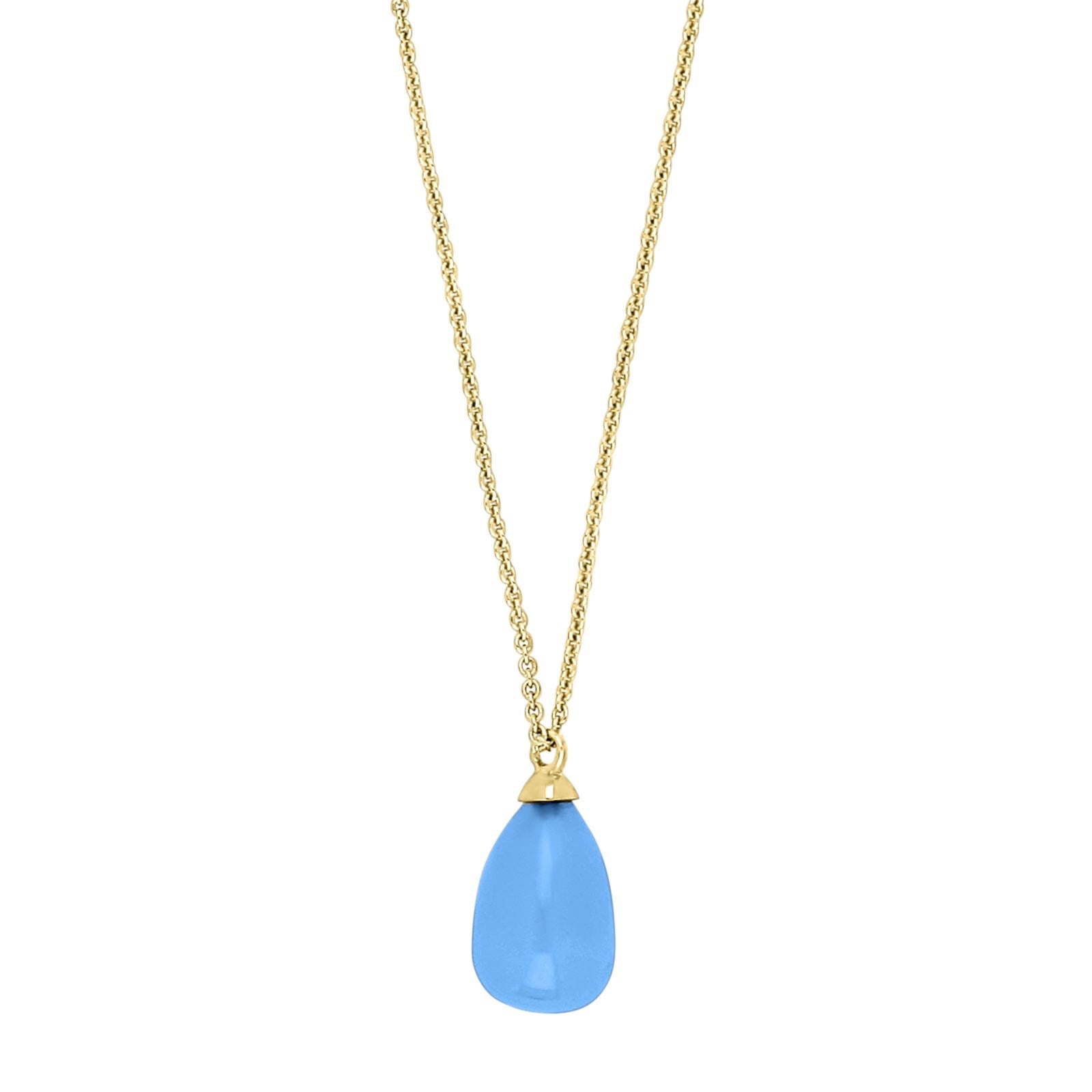Silberkette SWEETS52 blauer Chalcedon