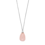 Silver pendant SWEETS52 rose quartz