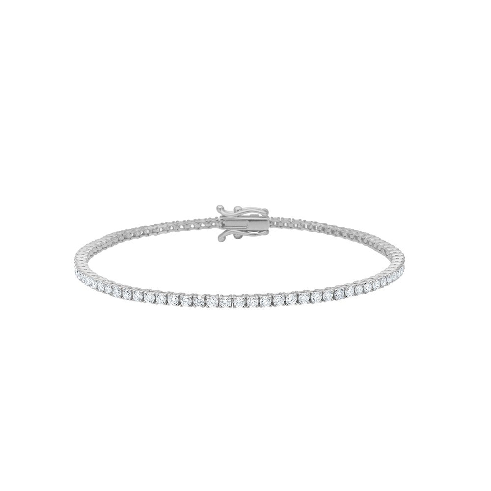 LUXURY 14kt. guld tennisarmbånd m. lab grown diamant 1,765ct TW/VS2- 17cm