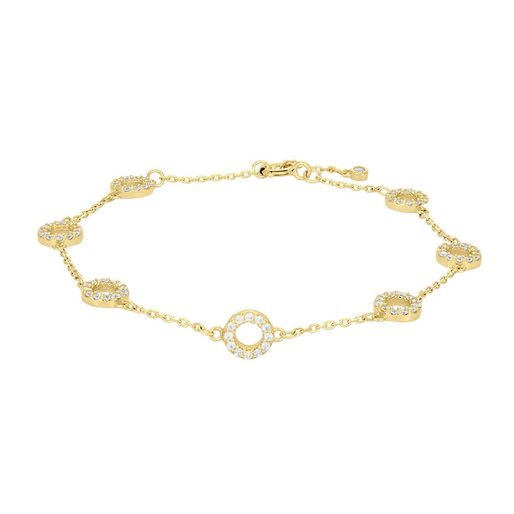 Silberarmband ANNANOR 6mm - Vergoldet