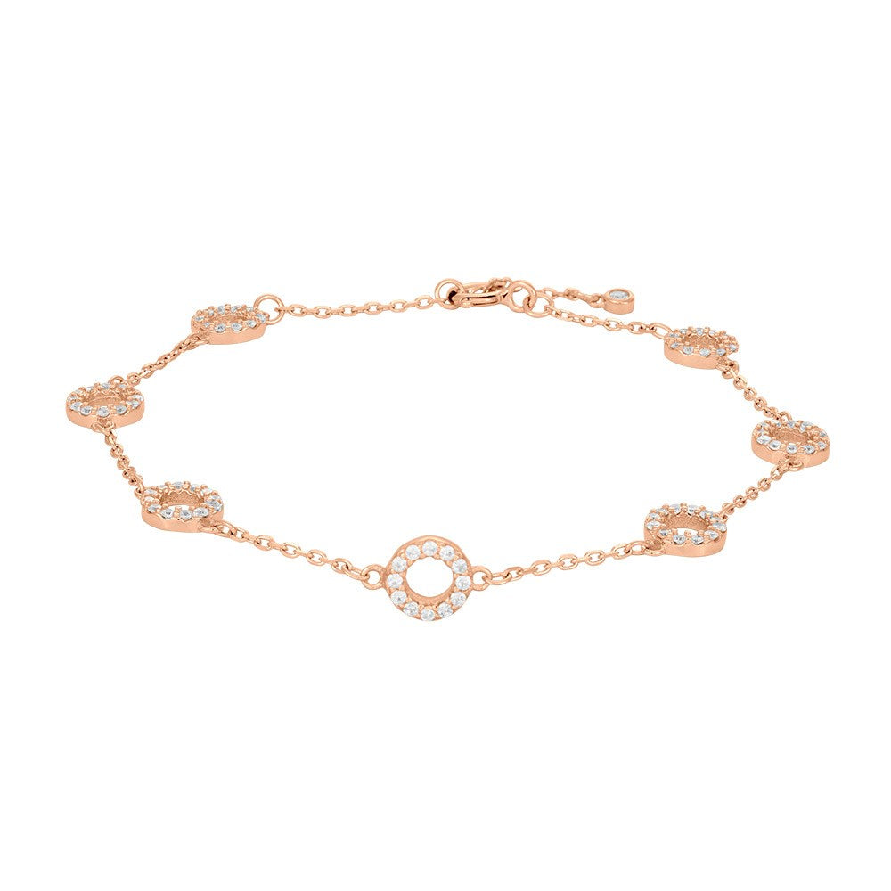 Silberarmband ANNANOR 6mm - Rosévergoldet