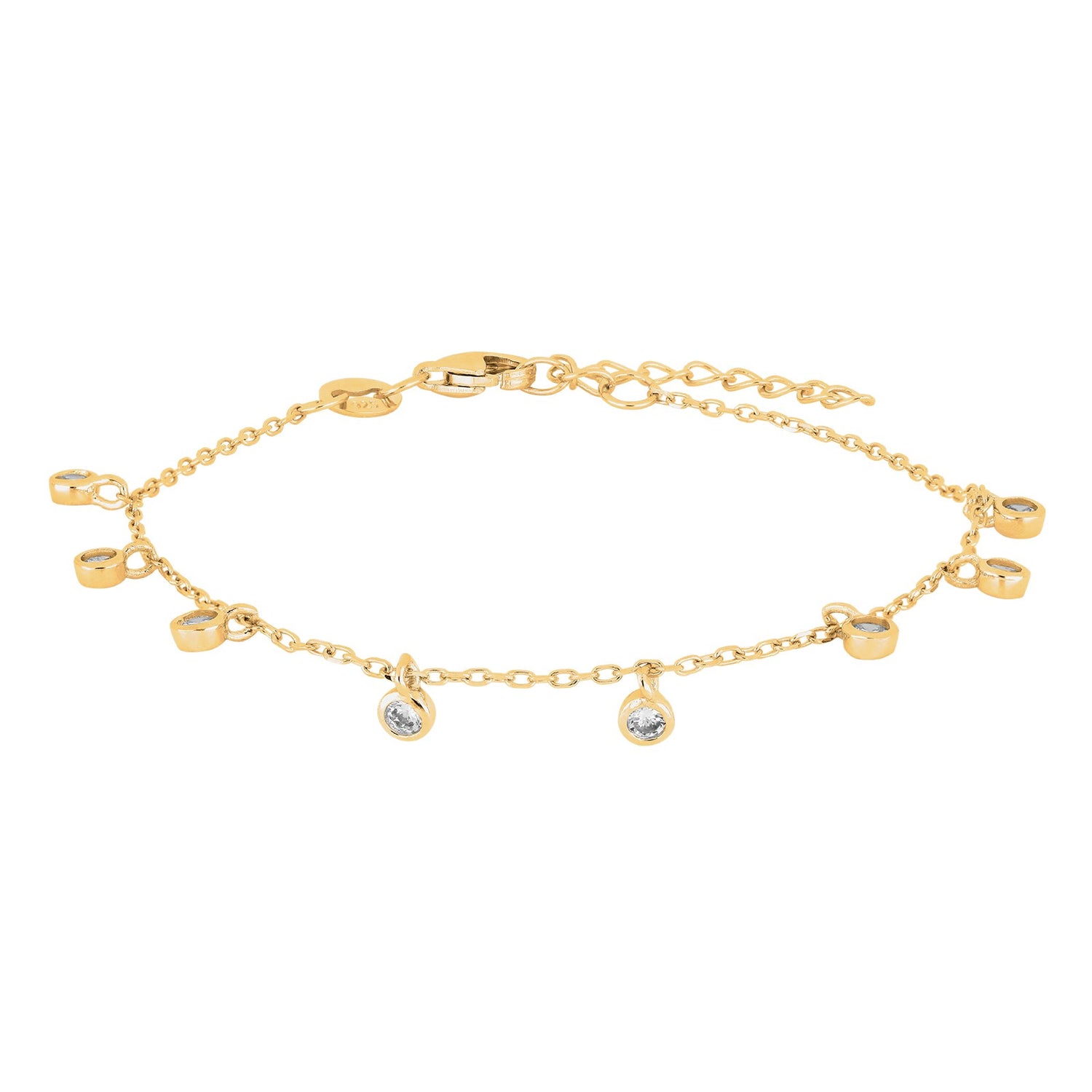 Silberarmband GIANOR 3mm 17+3cm - Vergoldet