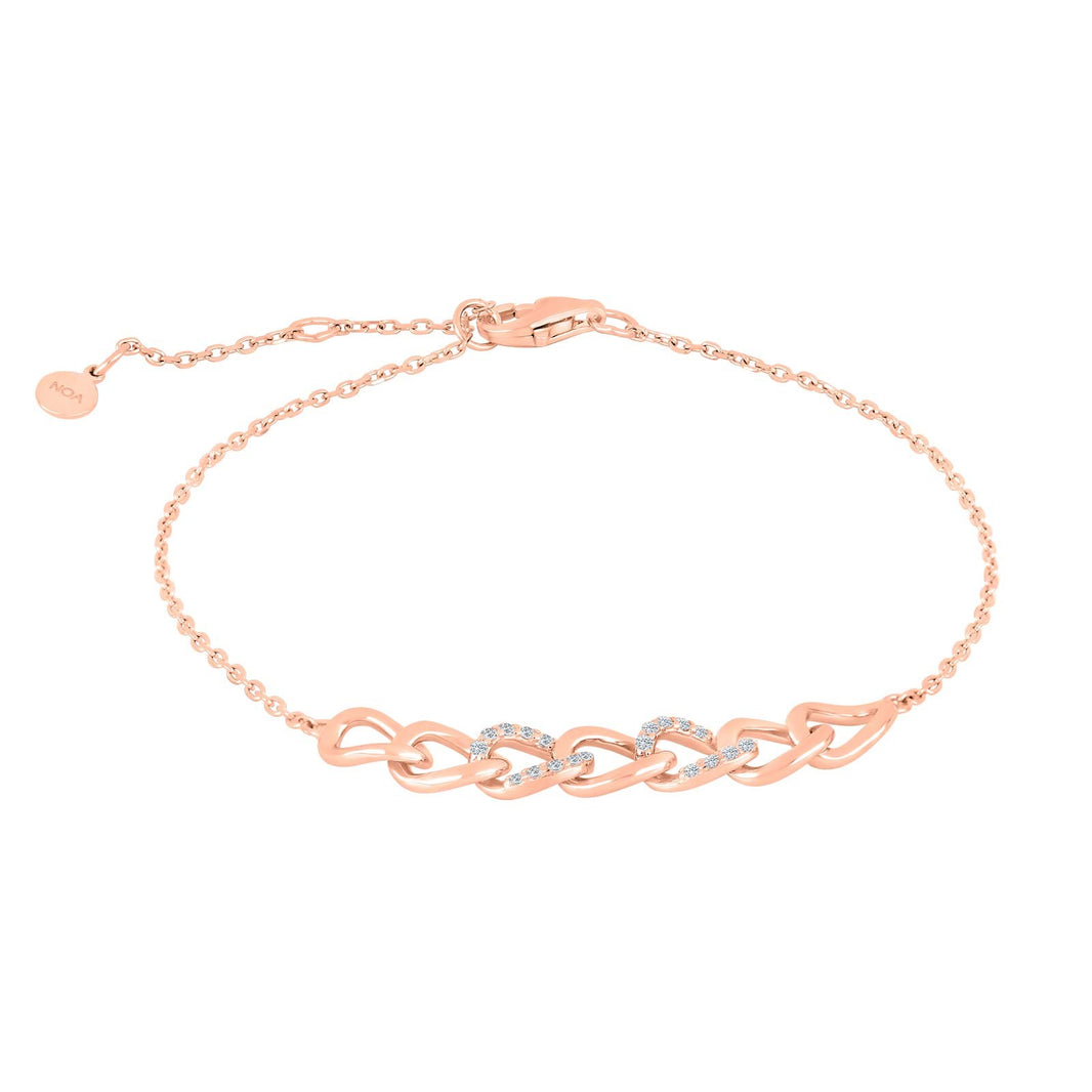 Silberarmband JASMINNOR - Rosévergoldet