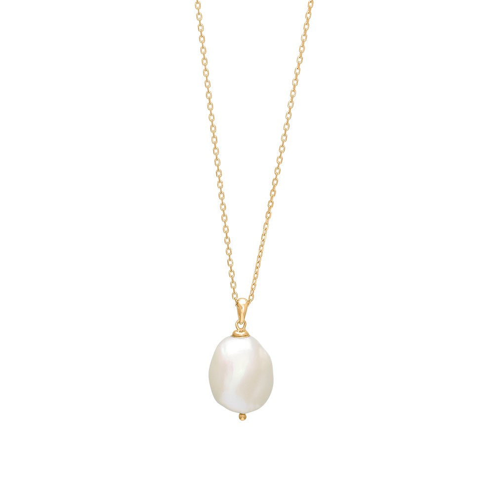 Sølvkæde BAROQUE52 perle 20mm - Forgyldt