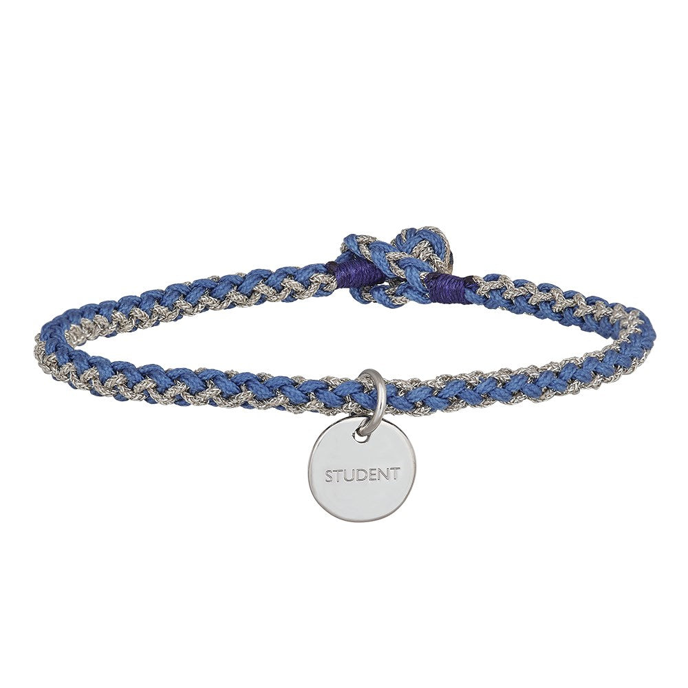 Handgeflochtenes Armband 16,5cm STUDENT blau