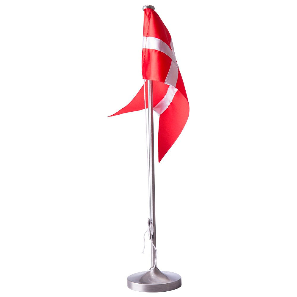 Fortinnet flagstang m. rund fod, 38,5 cm