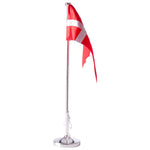 Verchromter Flaggenmast 38,5 cm