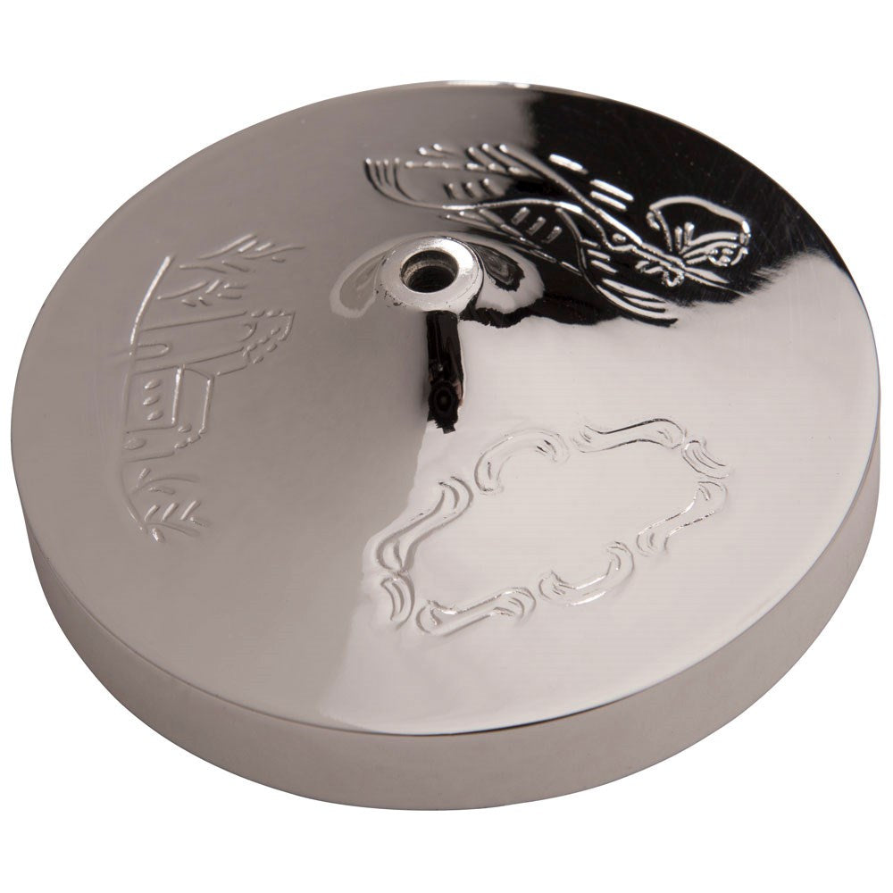 Verchromter Flaggenmast 38,5 cm Taufmotivfuẞ