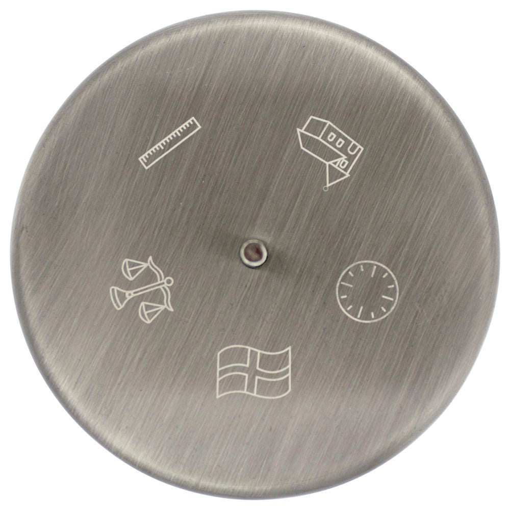 Verzinnter Flaggenmast 30 cm mit Taufmotivfuẞ