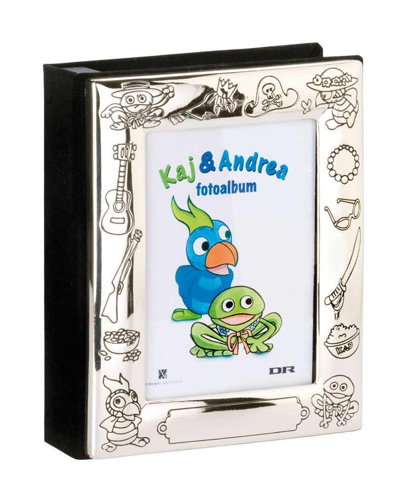 Forsølvet fotoalbum Kaj & Andrea