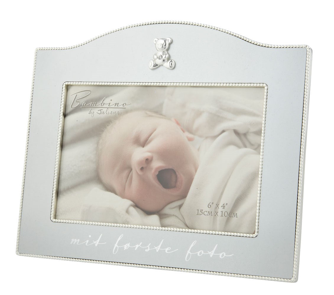 Versilberter Fotorahmen Mein erstes Foto Bambino