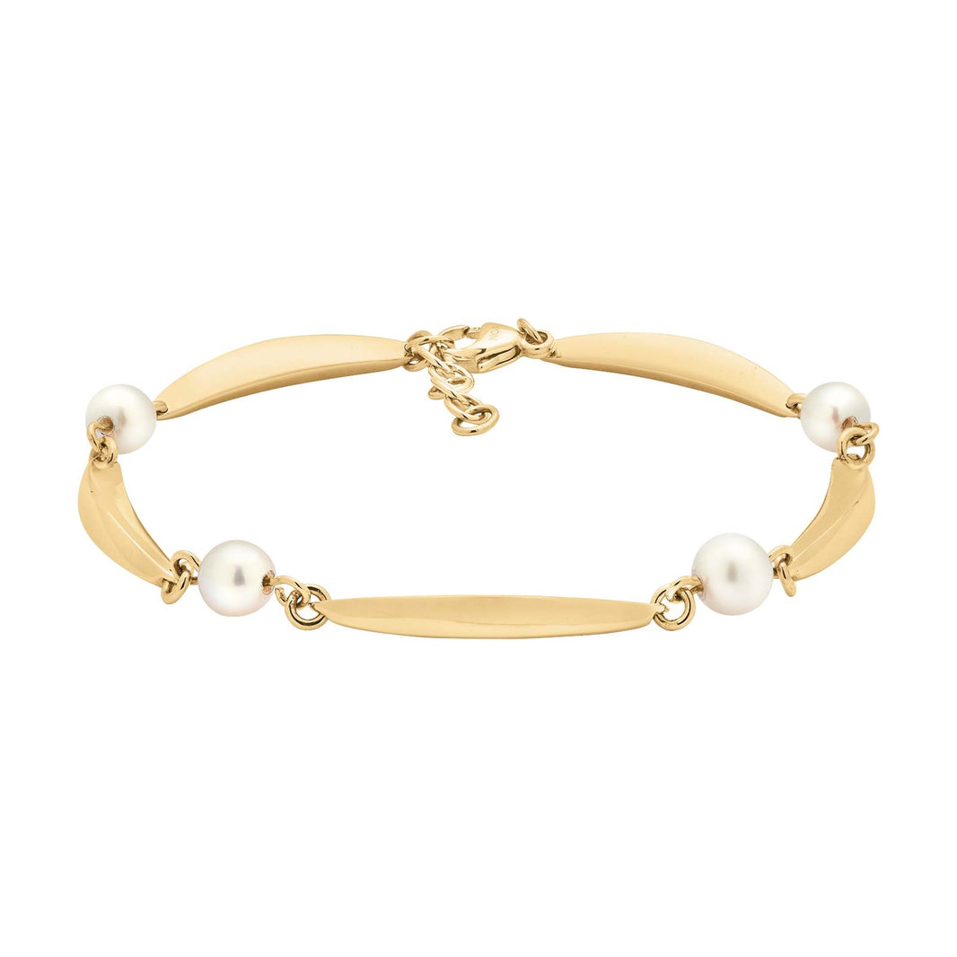 Siersbøl 8ct. gold bracelet pearl (FWP) 18+2cm