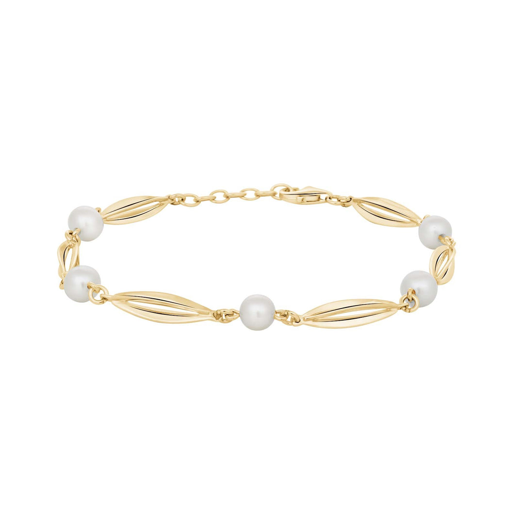 Siersbøl 8ct. gold bracelet pearl (FWP) 18+2cm