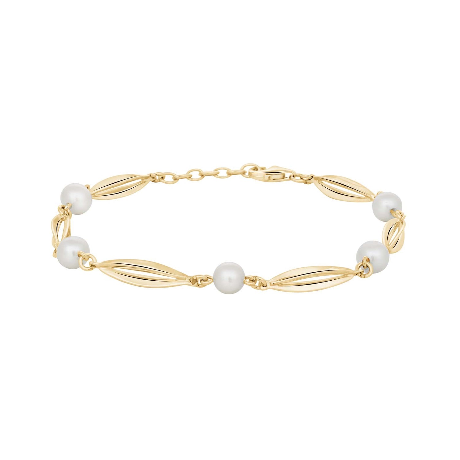 Siersbøl 8kt. Gold Armband Perle 18+2cm