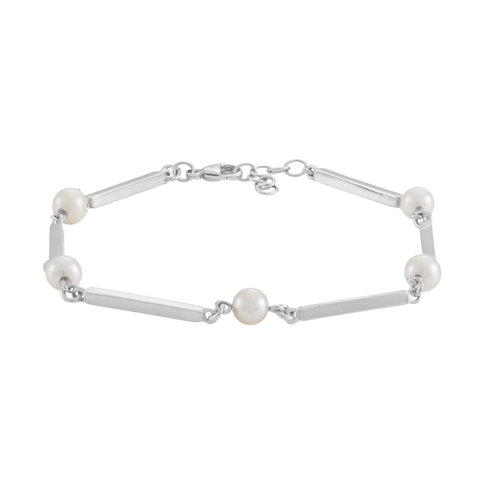 Siersbøl Silber Rhodiniertes Armband Perle 18,5+2