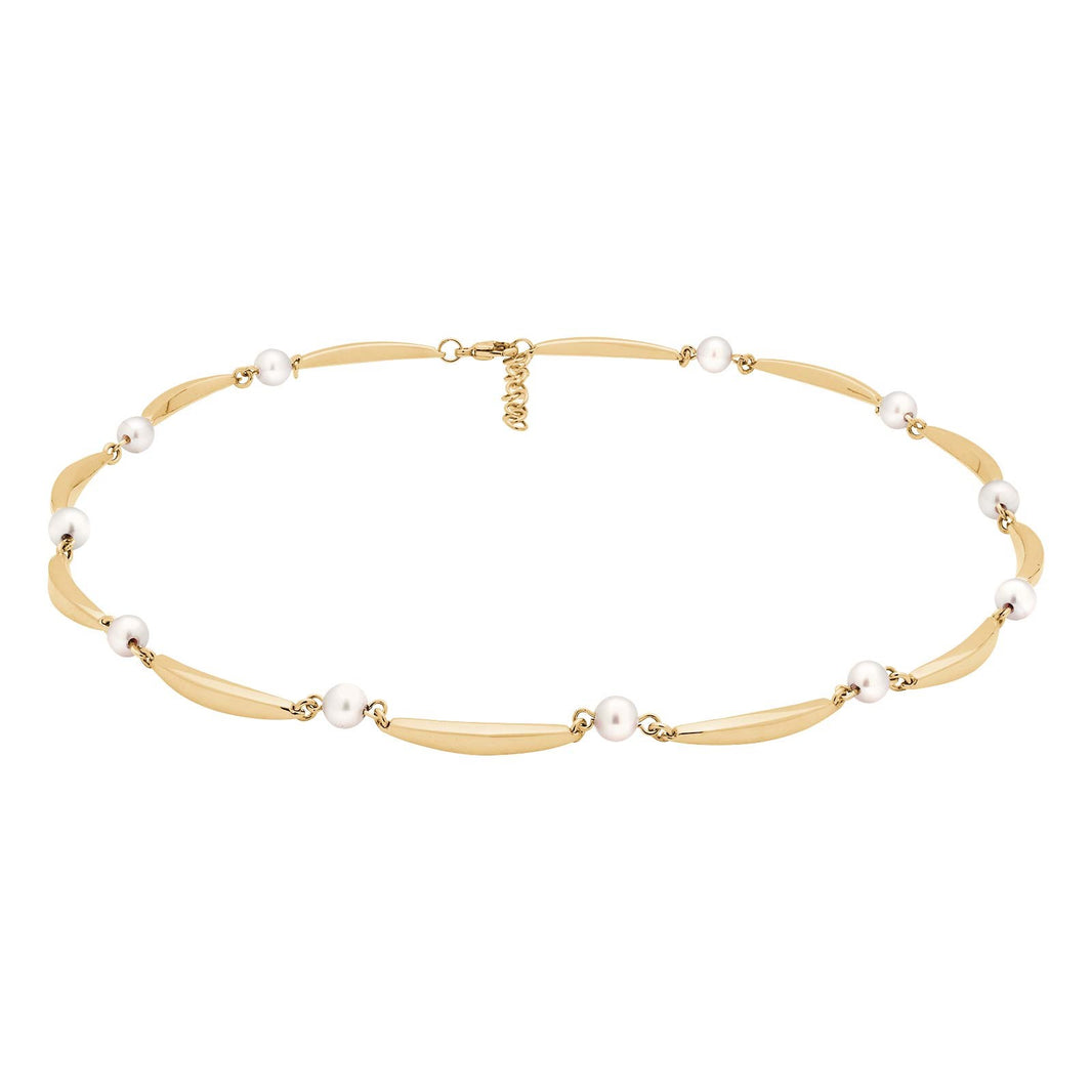 Siersbøl 8ct. gold collier pearl (FWP) 42+3cm