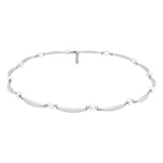 Siersbøl Silber Rhodiniertes Collier Perle 40+3cm