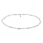 Siersbøl Silber Rhodiniertes Collier Perle 41+3cm