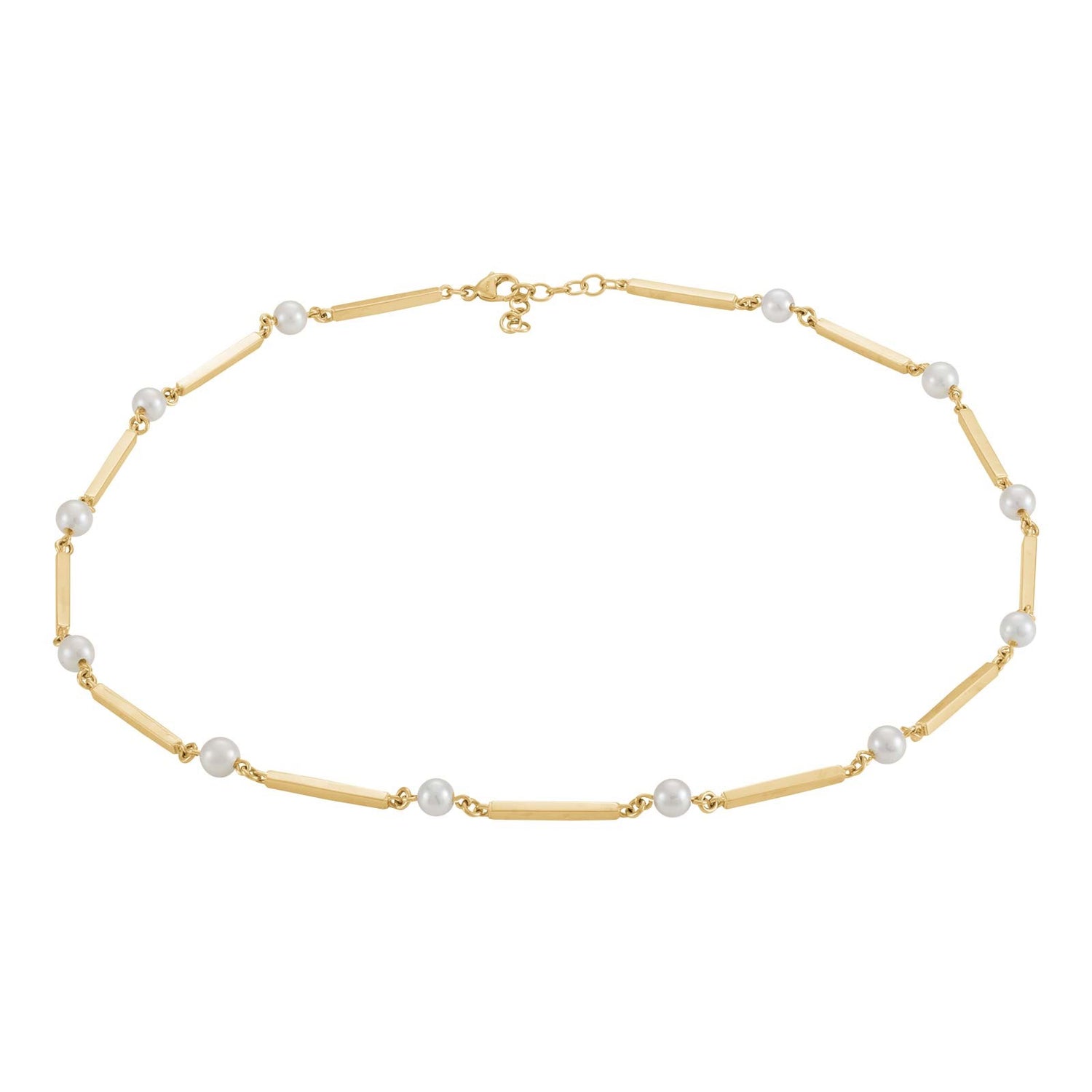 Siersbøl 8kt. Stab & Perle(FWP) Collier 42+3 Poli