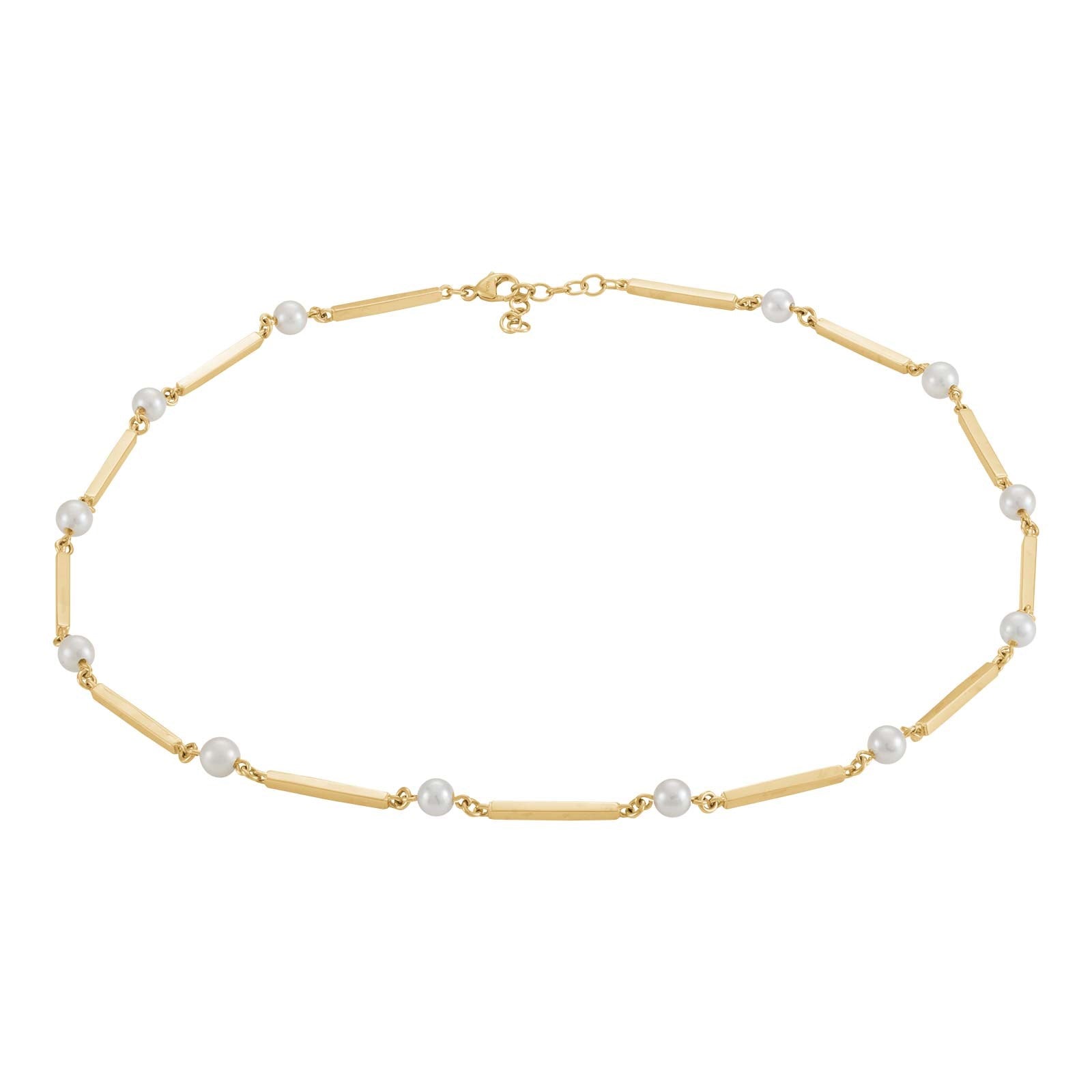 Siersbøl 8kt. Stab & Perle(FWP) Collier 42+3 Poli