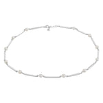 Siersbøl Silber Rhod. Collier Perle 40,5+3cm