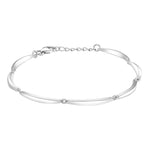 Rhod. Silberarmband Banane