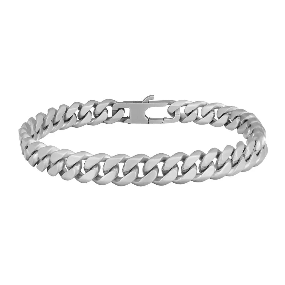 SON-armband van geborsteld staal